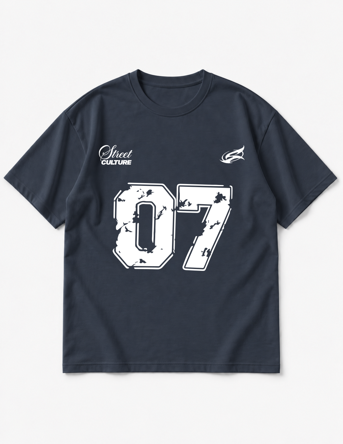 07 Street Culture Navy Relaxed Fit T-Shirt