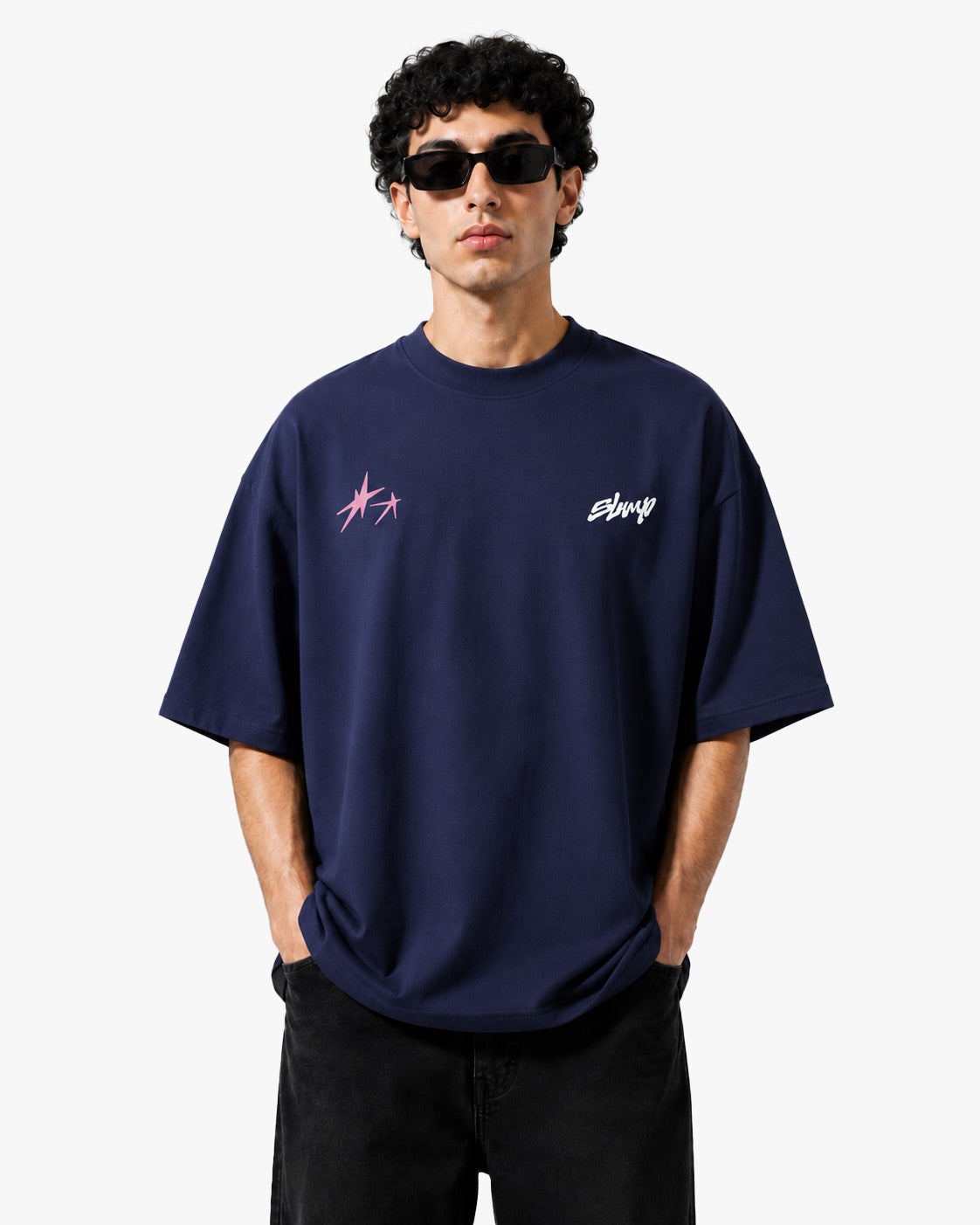 Slump Navy Blue Oversized Tee