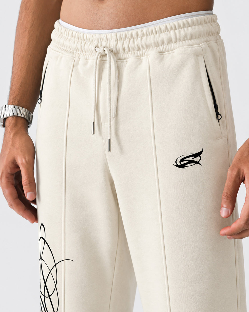 Pleated Relaxed Fit Trouser Blessed Cream