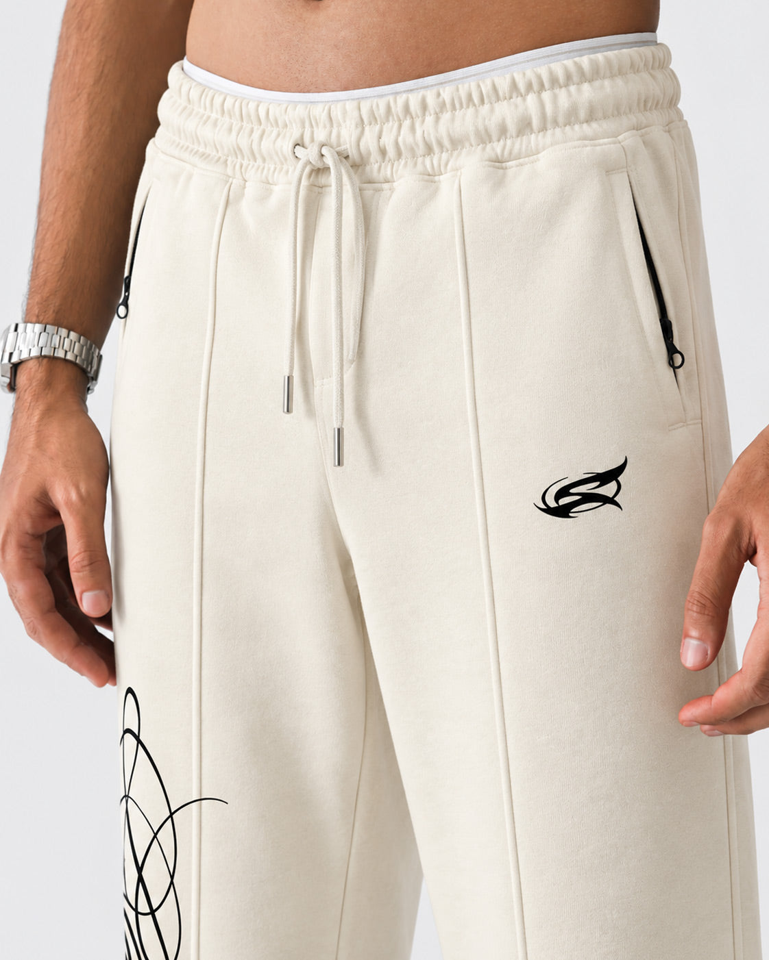 Pleated Relaxed Fit Trouser Blessed Cream