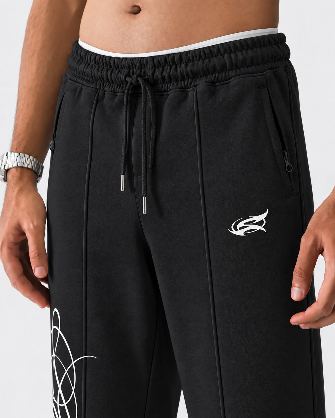 Pleated Relaxed Fit Trouser Blessed Black