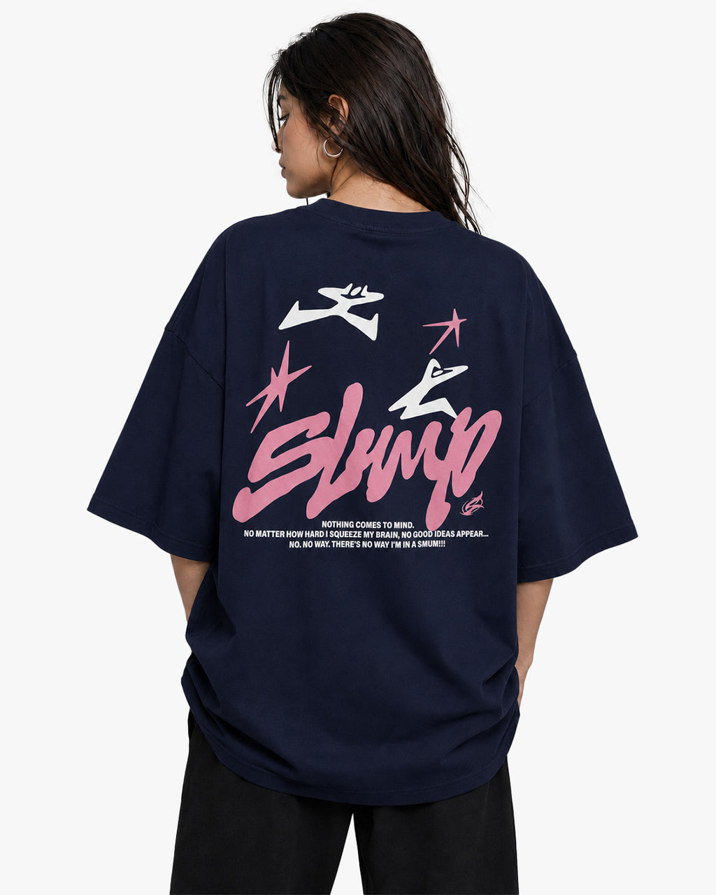 Slump Navy Blue Oversized Tee