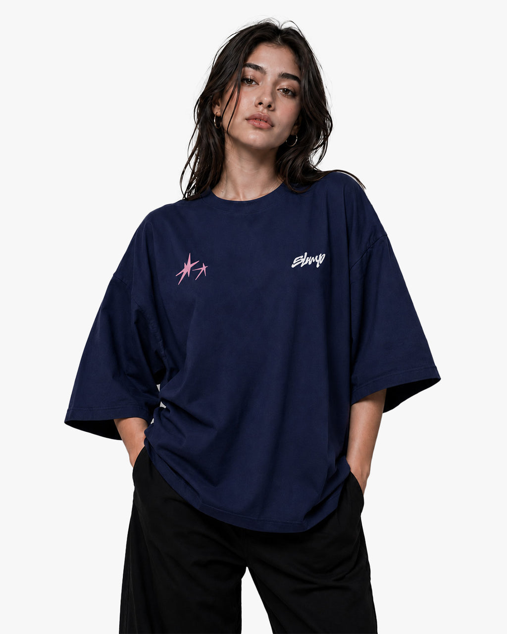 Slump Navy Blue Oversized Tee