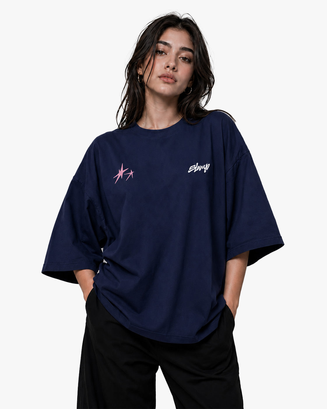 Slump Navy Blue Oversized Tee