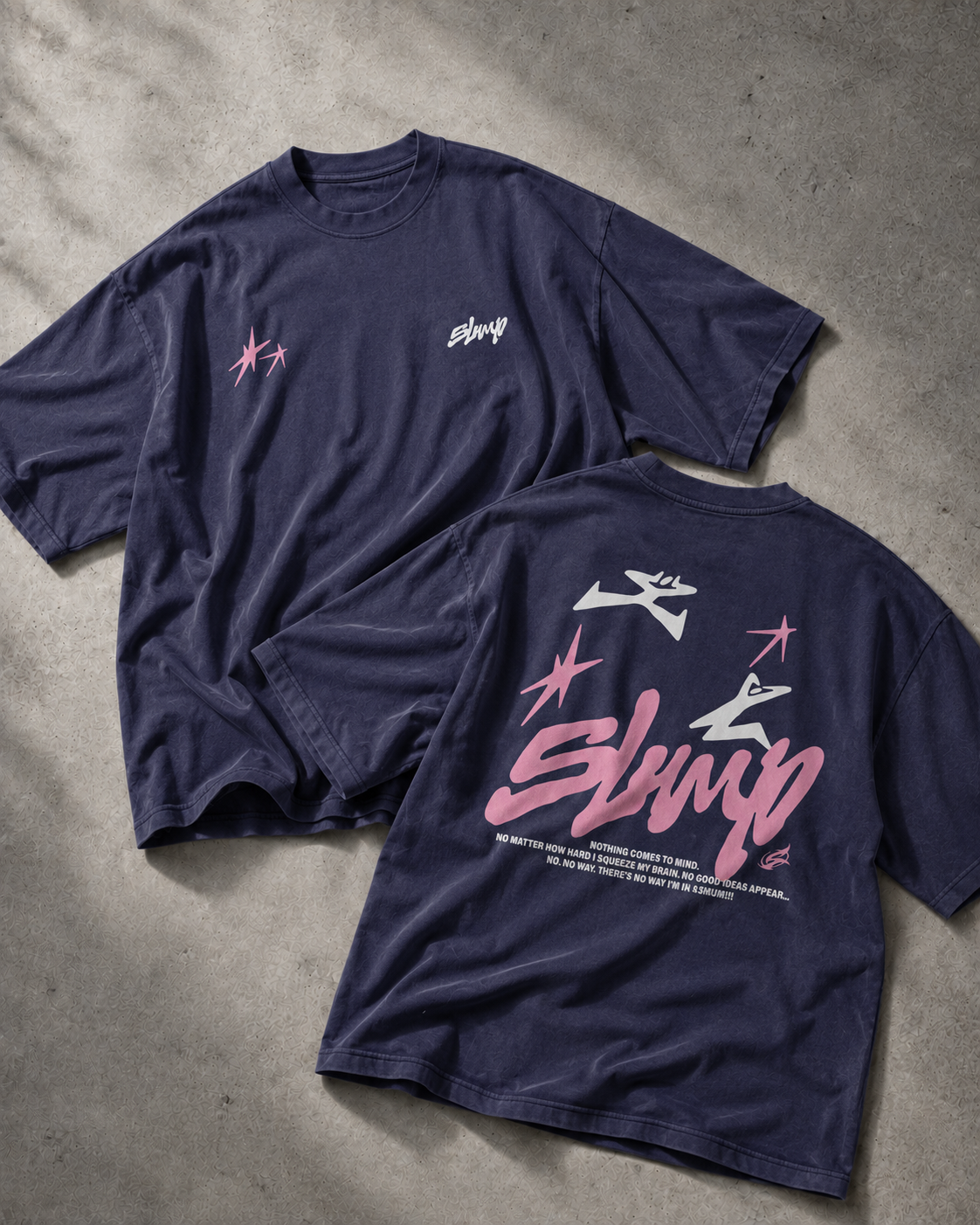 Slump Navy Blue Oversized Tee