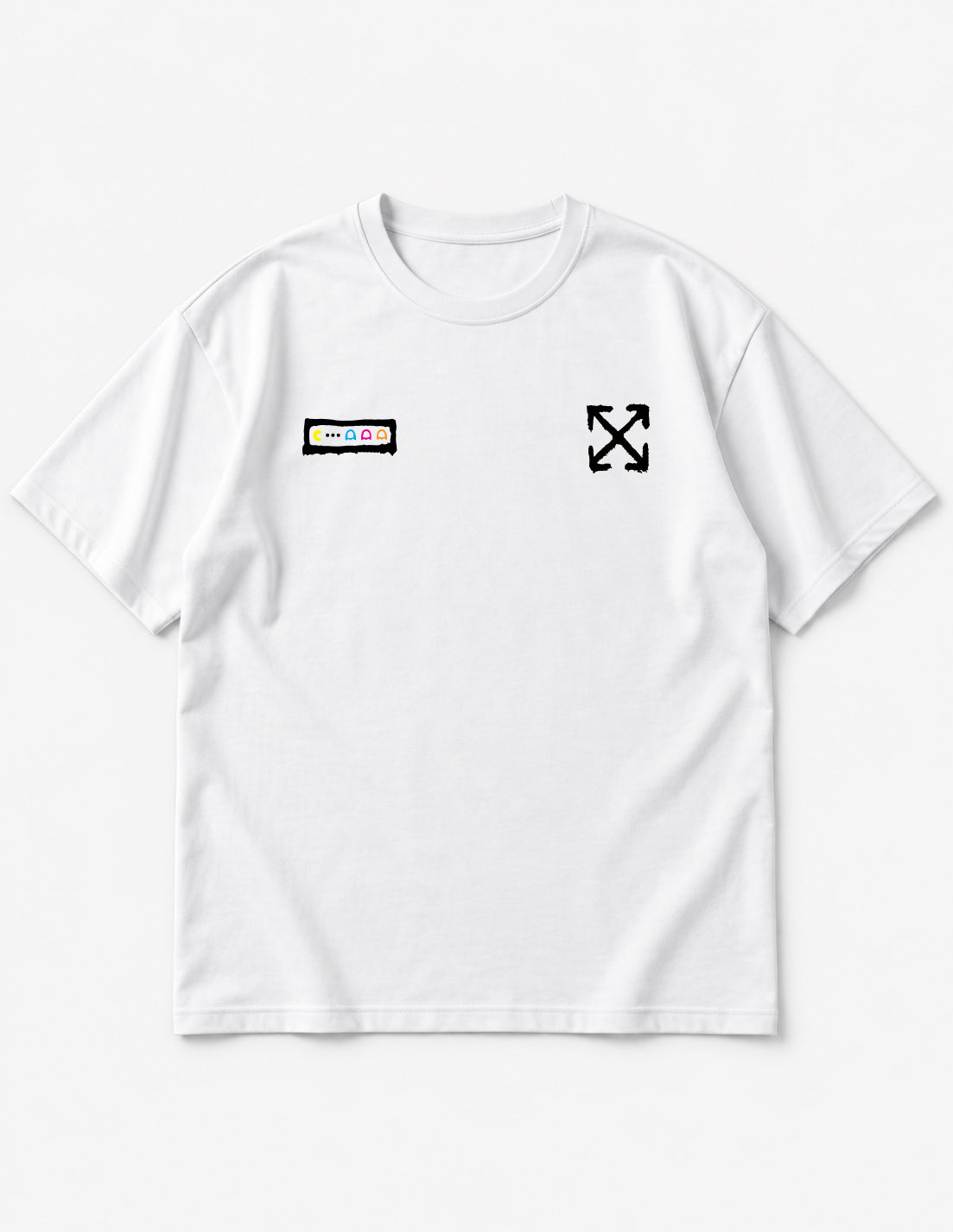 Pac Man White Relaxed Fit T-Shirt